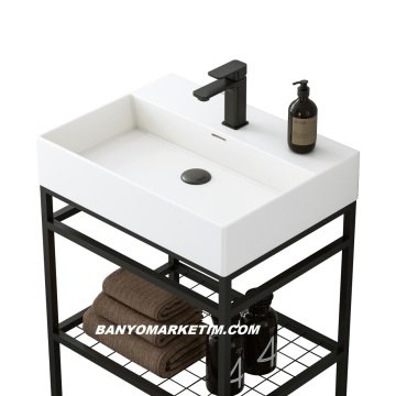 Orka Capetown 80 Banyo Dolabı Beyaz Lavabolu