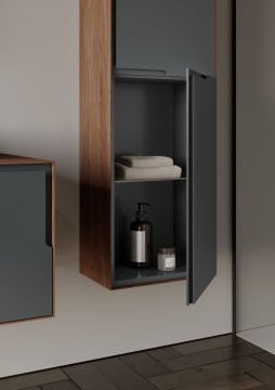 Orka Craft 100 Banyo Dolabı Meşe / Mat Antrasit ( Boy Dolabı Hariçtir )