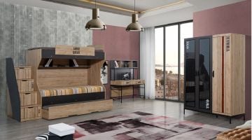 Loft Genç Odası Ranzalı