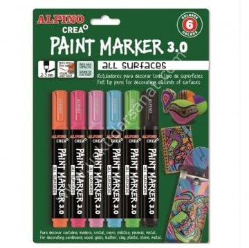 Alpino Paint Marker Çok Amaçlı 6 Renk Ara Renkler AR000167