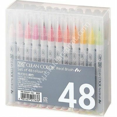Zig Clean Color Real Brush- Fırça Kalem Set 48 Li