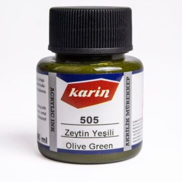 Karin Akrilik Mürekkep 45ml 505 Zeytin Yeşili