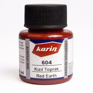 Karin Akrilik Mürekkep 45ml 604 Kızıl Toprak