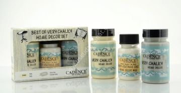 Cadence Very Chalky Home Decor Set 2 Renk 90ml+50ml Wax Taffy-Ekim Sisi