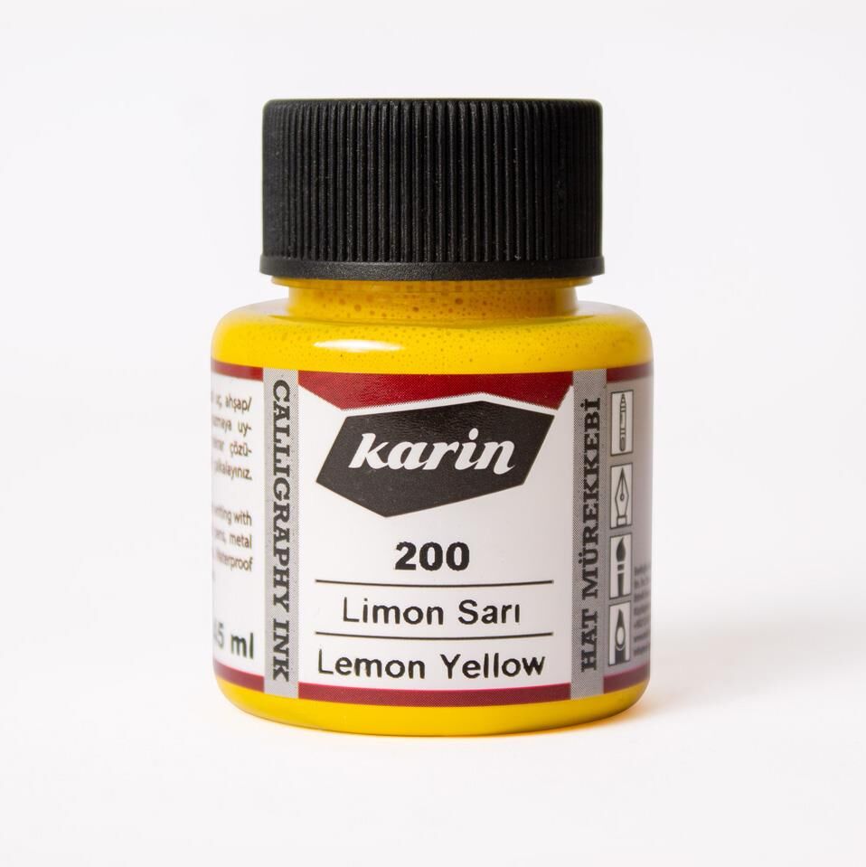 Karin Hat Mürekkebi 45ml Limon Sarı 200