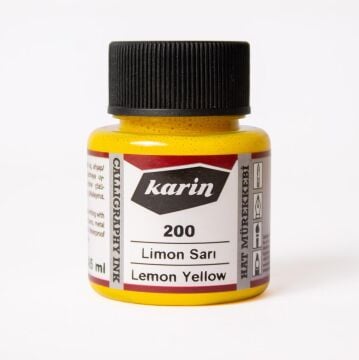 Karin Hat Mürekkebi 45ml Limon Sarı 200