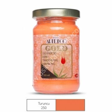 Artdeco Geleneksel Ebru Boyası 105ml Turuncu 250