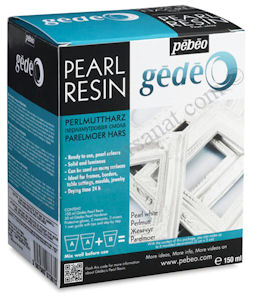 Pebeo Gedeo Pearl Resin Pearl White Beyaz Sedef Reçine 150 ml. Kit