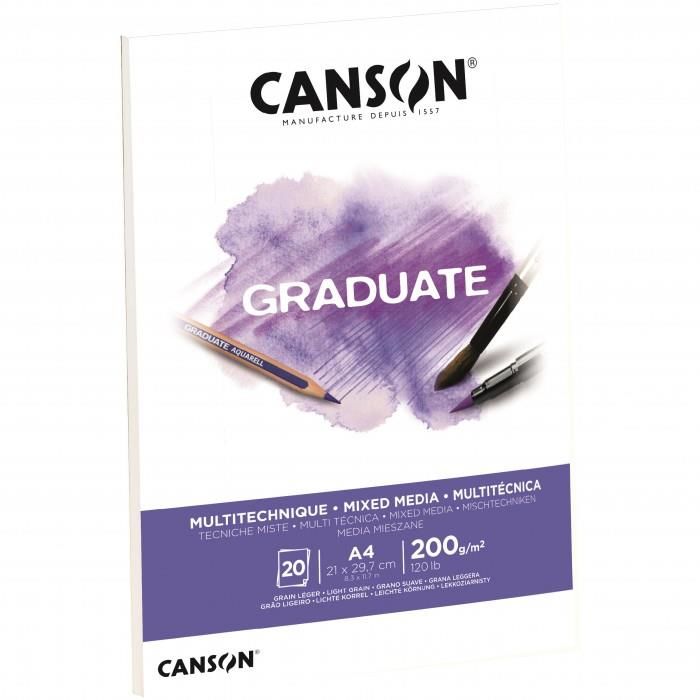 Canson Graduate Çizim Defteri 200gr A4 20 Yaprak