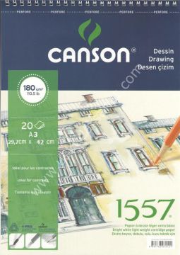 Canson 1557  Spiralli Çizim Blok 180gr A3 20yp