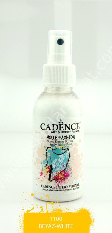 Cadence Your Fashion Sprey Kumaş Boyası 100ml 1100 Beyaz