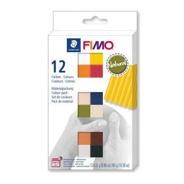 Fimo Doğal Renkler 12 li Set 12x25 gr - 8023C12-4