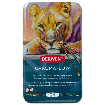 Derwent Chromaflow Kuruboya Kalem Seti 24 Renk