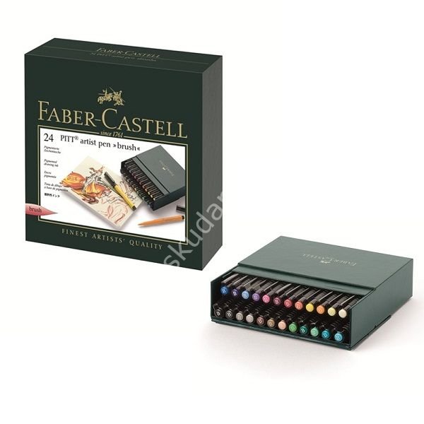 Faber Castell Pitt Boya Kalemi Fırça Uç 24 Renk