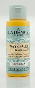 Cadence Very Chalky Glass Decor Cam Boyası 59ml 1338 Sarı-Yellow