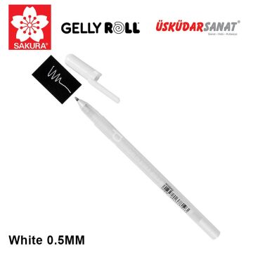 Sakura Gelly Roll Kalem 0.5 Uç Kalınlığı Beyaz