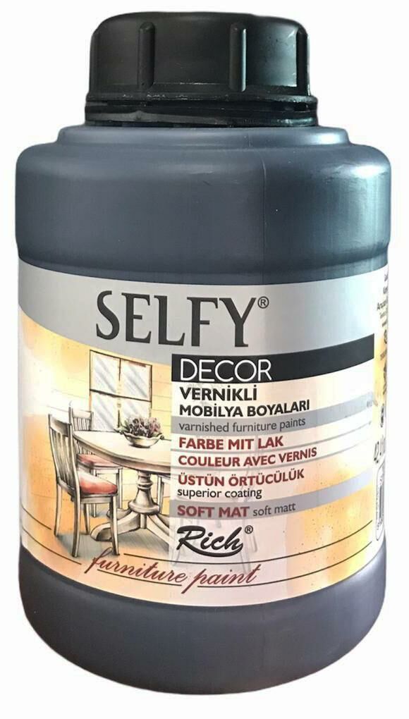 Rich Selfy Decor Vernikli Boya 1250cc Siyah 12874