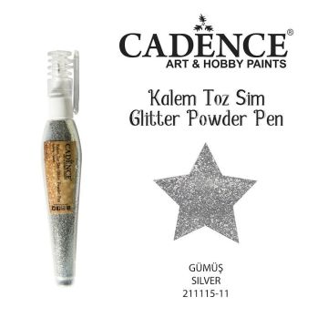 Cadence Kalem Toz Sim - Glitter Powder 10gr GÜMÜŞ-11