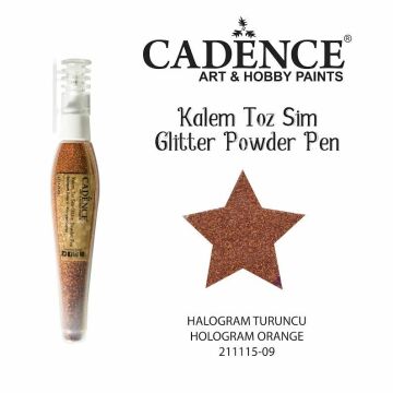 Cadence Kalem Toz Sim - Glitter Powder 10gr HOLOGRAM TURUNCU-09