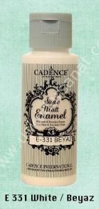 Cadence Style Matt Enamel Cam & Porselen Boyası 59 ml E 331 White Beyaz