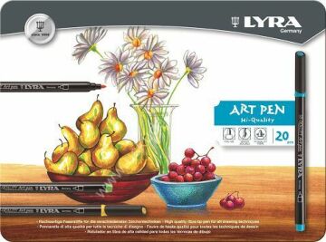 Lyra Hi-Quality Art Pen 20 Renk Metal Kutu