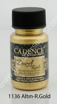 Cadence Dora Textile Metalik Kumaş Boyası 50ml 1136 Altın-R.Gold