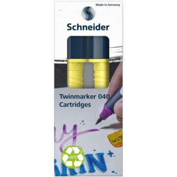 Schneider Paint-It 040 Twin Markör Kartuşu 2 li Taş Sarısı