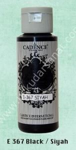 Cadence Style Matt Enamel Cam & Porselen Boyası 59 ml E 367 Black Siyah