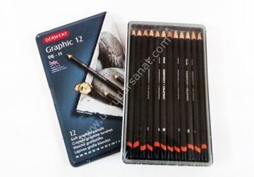 Derwent Graphic Pencils 12'li Set Teneke kutu (34215)