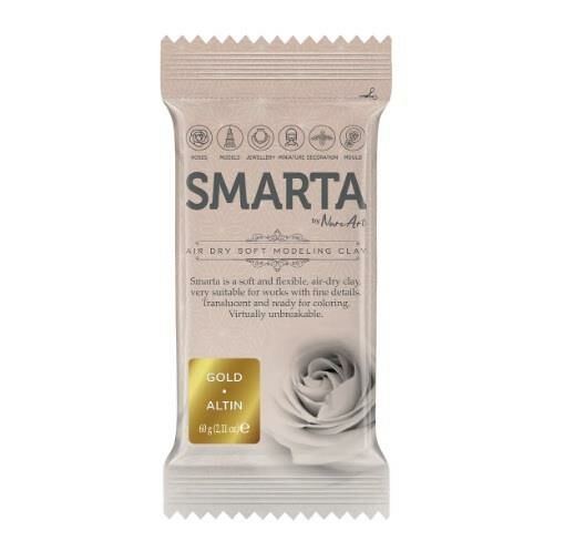 Smarta Hava ile kuruyan Yumuşak Model Hamuru 60gr Metalik ALTIN 27