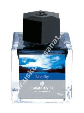 CARAN d'ACHE DOLMAKALEM İÇİN DOĞAL MÜREKKEP - 30ml Blue Sky (mavi)