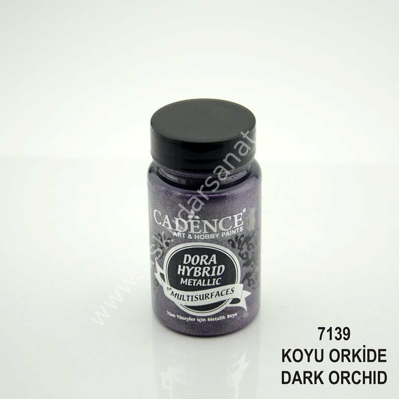 Cadence Dora Hybrit Multisurface Metalik Boya 90ml 7139 Koyu Orkide