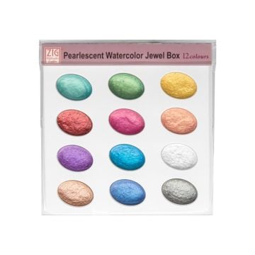 Zig Pearlescent-Metalik Watercolor Jewel Box 12 Renk