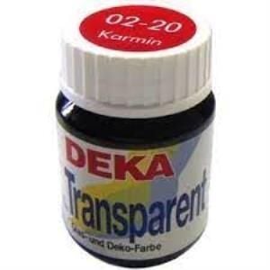 Deka Transparent Cam Boyası 25ml Cam Şişe 02-20 Carmine