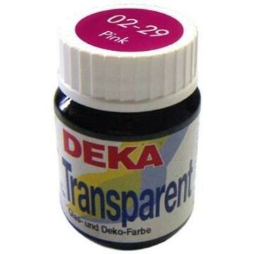 Deka Transparent Cam Boyası 25ml Cam Şişe 02-29 Pink