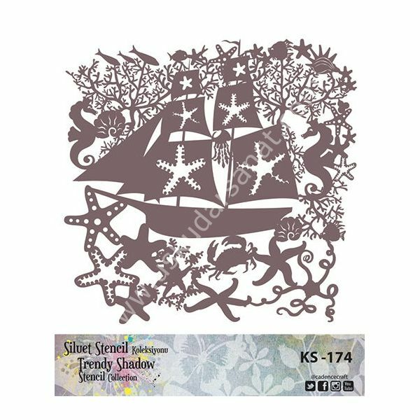 Cadence Siluet Trendy Shadow Stencil KS-174