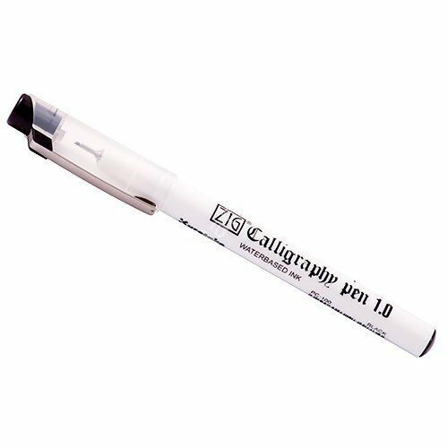 Zig Calligraphy Pen YAN KESİK Kaligrafi Kalemi 1.0 mm Siyah