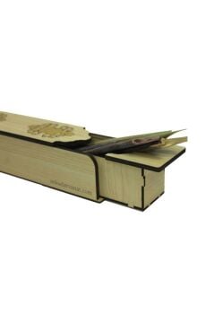 Ahşap İşlemeli Kalem Kutusu Sanatsal Kalem Kutusu Hat Kalemliği Kaligrafi Kalemliği