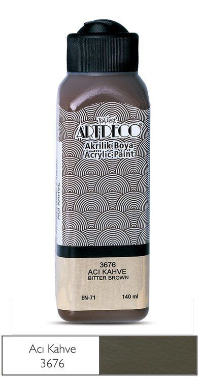 Artdeco Yeni Formül Akrilik Boya 140 ml 3676 Acı Kahve