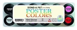 Dong-A Poster Colors Guaj Boya 15 ml x 12 Renk