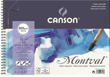 Canson Montval Suluboya Defteri - 21cmx29,7cm - 300gr - 12 Yaprak