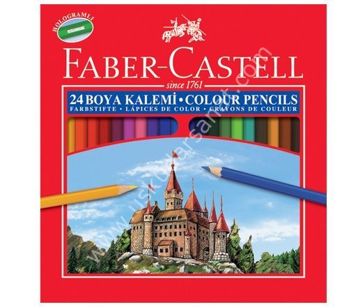 Faber Castell 24 Renk Tam Boy Kurubuya Kalem Seti