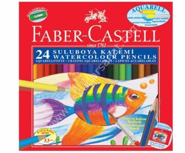 Faber Castell Aquarell Boya Kalemi 24 Renk Tam boy Set