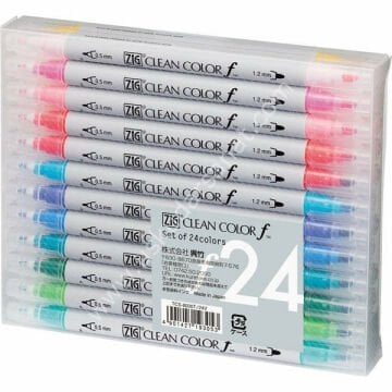 Zig Clean Color f Çift Uçlu Kalem 24 Renk Set