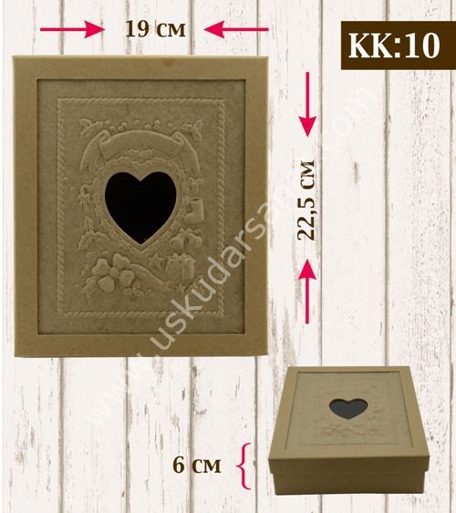 Kabartmalı Boyanabilir Karton Kutu KK-10