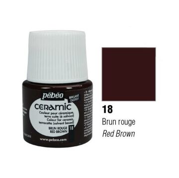 Pebeo Seramik Boyası Red Brown 018