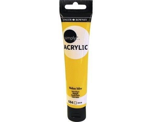 Daler Rowney Simply Acrylic Tüp 75 ml 684 Medium Yellow