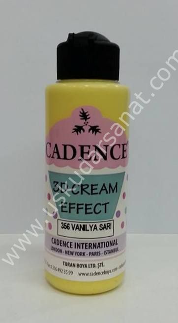 Cadence 3D Cream Effect Boya 120ml 356 Vanilya Sarı