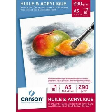 Canson Yağlıboya ve Akrilikboya Blok A4 290gr 10 Yaprak