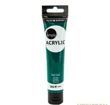 Daler Rowney Simply Acrylic Tüp 75 ml 386 Dark Green